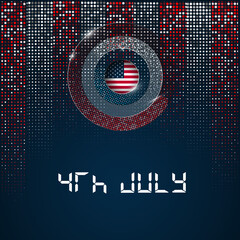Wall Mural - 4th July or Independence Day banner design of vector