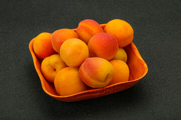 Fresh ripe sweet few apricots