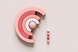 © Giada Canu/Stocksy - pink Financial charts on grey background