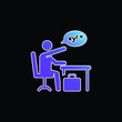 © LIGHTFIELD STUDIOS - Angry blue gradient vector icon