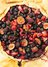 Close Up Of Freshly Baked Berry Galette