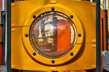 Porthole In The Kid`s Yellow Submarine