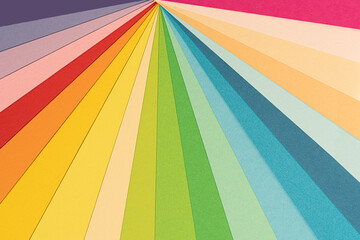 Wall Mural - Abstract Rainbow Colorful Paper Background.Layout colors. Rainbow fan. Colored sheets.