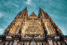 St. Vitus Cathedral At Prague Castle In Prague.