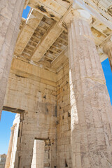 Sticker - The Propylaea is the luxurious gate of the Acropolis to the Parthenon. Athens, Greece.