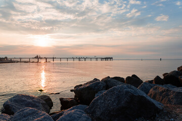 sunset at the pier