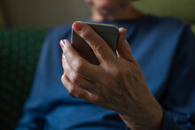 Elderly Woman Hand Phone