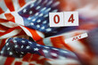 © ungvar - Independence day USA national holidays American flag on soft focus background