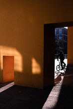 Shadows And Silhouette With A Bike