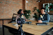 © Oleksii Syrotkin/Stocksy - Live streaming studio podcast