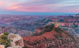 Fototapeta Natura - Sunset On Mt. Hayden From Point Imperial, Grand Canyon National Park, Arizona, USA