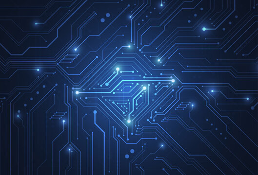 abstract digital background with technology circuit board texture. electronic motherboard illustrati
