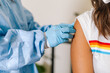 © ByLorena/Stocksy - Crop nurse preparing arm of patient for injection