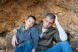 © Maryanne Gobble/Stocksy - Portrait of Father and Son Outdoors