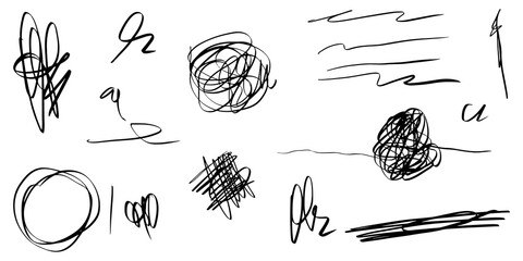 Leinwandbilder - doodle sketchy pen and scrible isolated on white background .vector illustration