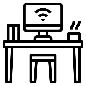 Computer outline icon
