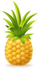 Wall Mural - Pineapple Fruit Cartoon Emoji Icon