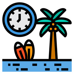 Vacation filled outline icon