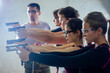 © yurakrasil - people learning to use the guns. self defense local defense concept
