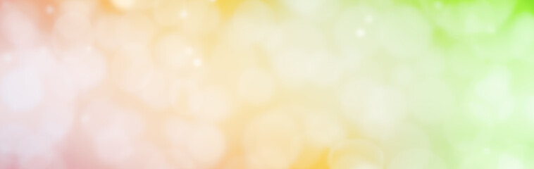 Wall Mural - abstract summer background with colorful light bokeh background banner