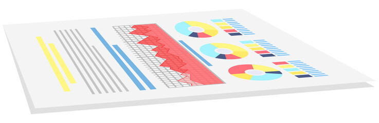Poster - Visualize with business analytics. Work with statistical data analysis, changing indicators. Analyze statistical indicators, business data. Marketing research for presentation. Data financial report