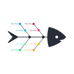 Poster - fish infographic design with colorful text slot. fish infographic slot design on white background, i