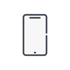 Fototapete - Mobile phone color line icon. Smartphone vector outline colorful sign.