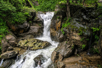 Canvas Print - Mountain spring and waterfall in Turkey