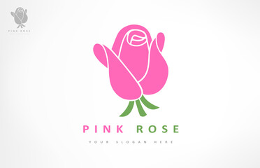  Rose flower logo vector design