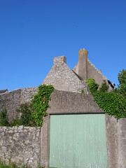 An old house in the west of France. Summer, Batz-sur-mer, France.