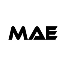MAE Letter Logo Design With White Background In Illustrator, Vector Logo Modern Alphabet Font Overlap Style. Calligraphy Designs For Logo, Poster, Invitation, Etc.