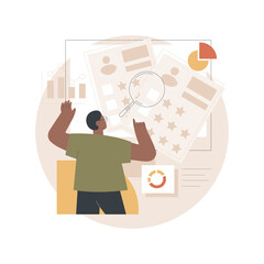 Poster - Competitive analysis abstract concept vector illustration. Marketing competitor research, competitive project, market analysis, product release, independent business consultant abstract metaphor.