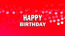 Red Happy Birthday Sign Design Background Illustration
