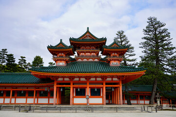 Canvas Print - Heian Jingu Shrine in Kyoto.