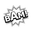 © THP Creative - Bam word in action explosion label for comic effect as vector icon