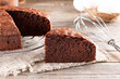 © qwartm - Photo of delicious chocolate sponge cake on table