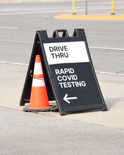 Rapid Covid Testing Drive Thru Sign