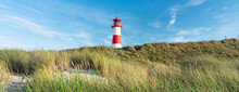 Lighthouse List Ost Along The Dune Beach, Sylt, Schleswig-Holstein, Germany