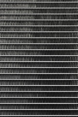 car aluminum radiator for motor cooling, close-up view details
