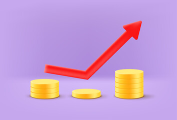 Poster - Increasing income. Growing business vector concept