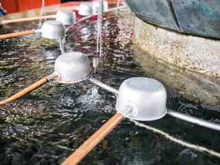 Canvas Print - Purification fountain at Sensoji Temple in Asakusa, Tokyo