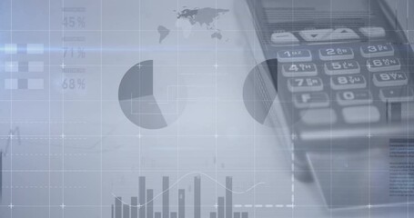 Poster - Animation of financial data processing over payment terminal