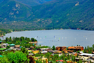 Sticker - Scenic view of Grand Lake, Colorado, USA