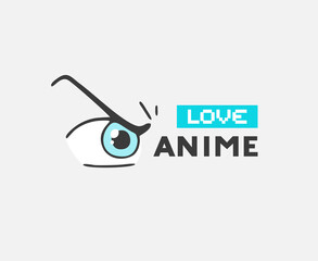 Canvas Print - I love anime message