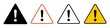 © Sophia - Exclamation mark of warning attention icon.Caution signs collection.Collection vector danger icons isolated on white background.Caution, danger and warning signs.