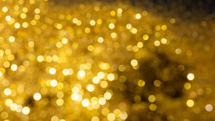 Wall Mural - Abstract background bokeh Gold Glitter and elegant for Christmas and Happy new year