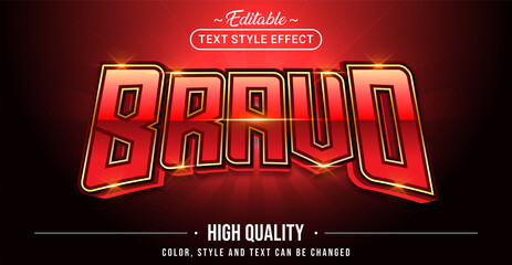 Poster - Editable text style effect - Bravo text style theme.