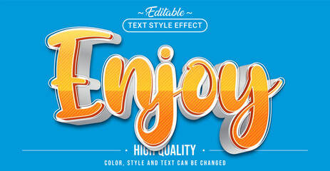 Canvas Print - Editable text style effect - Enjoy text style theme.