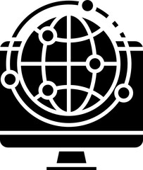 Global Network Icon. Technology concept icon style