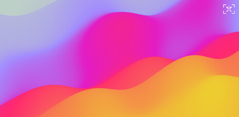 Wall Mural - Abstract wavy background with modern gradient colors. Trendy liquid design. Modern pattern. Vector illustration for banners, flyers and presentation.